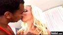 Blonde pawg gets filled up by black cocks