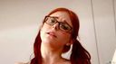 Redhead With Glasses Sucks Hard Dick