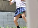 Schoolgirl Panty Shot Budding in the Park　