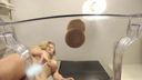 This angle is amazing! Serious masturbation of busty beauty seen from below