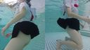 顔出しGカップパイパンモデル　セーラー服着衣水泳水中撮影