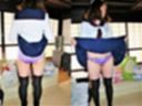 [Limited time sale] Amateur Ji 〇 Name 〇 Ko Miniskirt Summer Sailor Suit Cosplay (Raw Legs Navy Blue Knee High Panty Shot Edition) [ZIP file downloadable]