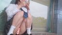[High image quality] Tik〇ok shooting on the way home with friends with outstanding motor nerves ~! Healthy defenseless treasure uniform panchira video during live dance with outstanding style!