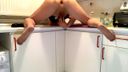 [Personal shooting] Cross-dressing man diverges in the kitchen! Ejaculate on a spoon and!