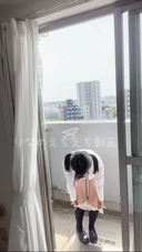 [** College student (1st year) Rinano's naughty selfie] When I went out on the balcony in uniform and took off my pants and masturbated with a, I made a loud voice even though it was on the balcony ... After that, unbutton your shirt and expose your bra ...
