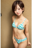 (486pic)【AI】おっぱい控えめショートカット女子は清楚！水着編