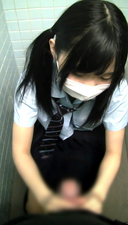 【Smartphone personal shooting】Public toilet student blowjob　