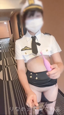 [** University student (1st year) Rinano's ecchina selfie] Wandering around Bijiho while wearing a naughty police cosplay and exposing ... - I walked with my boobs and underwear exposed, and even though it was a corridor, I lowered my underwear to my knees and masturbated with a toy ...