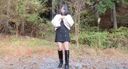 Exposure resumes! 〈Amateur selfie〉 2nd year of university! Naked masturbation along the road on a mountain road! - When I took off all my clothes and masturbated with a with only my boots, I was surprised when a car came at the end! But it felt good with a thrill and a sense of openness...