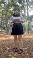 [Selfie of 18-year-old student G cup Erika] ☆彡 In the park, the first naked masturbation in the daytime! I was excited to see a car passing by on the road facing the park, and I was naked unexpectedly 、、、 I was scared, but it seems to be a habit lol.