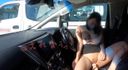 Exposure resumes! 〈Amateur selfie〉 2nd year of university! - masturbation with out in the parking lot where many cars are parked and cars are coming and going! There was a person in the driver's seat of the car next to me and I was excited、、、
