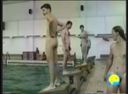 College students swim naked!