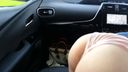 [Completely amateur] I had a healing 23-year-old kindergarten teacher give me a in the car! Part 4 [Personal shooting]