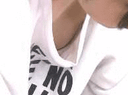 R-chan has beautiful breasts C cup slip bra de nipple glimpse ww