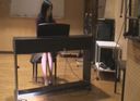 Digital piano with cute beautiful leg model high heels