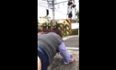 【Personal shooting】Shock! Posted video of a Majikichi couple doing S ● X at a railroad crossing in the daytime with a traffic