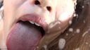 (1) [Spit tongue observation] Saki-chan's tongue velo observation subjective lens licking spit word blame! !!