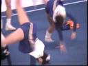 [Cheer gal hidden camera] Fluttering mini skirt flips up ~ ♪ Beautiful woman cheerleading championship edition (2)