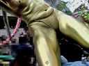 Street corner legal strip. Nipple Exposed Gold Dust Show 01