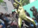 Street corner legal strip. Nipple Exposed Gold Dust Show 04 Final Tension