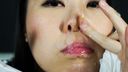 Sophisticated beauty Yuka Asamiya's noble nose observation / sneezing runny nose