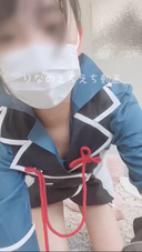 [** University student (1st year) Rinano's naughty selfie] I wore a cosplay of Ryunosuke of IDOLiSH7 and masturbated while squeezing the as a dick, and then inserted it and said "Look at it" ...