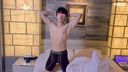 Challenge electric masturbator with muscle training wear! Baby-faced shaved muscular system Shinsuke 21 years old 《Harukore》