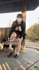 [Selfie of 18-year-old G cup Erika] ☆彡 masturbation by pulling out a sucking toy on a park bench! On the way, people pass right next to me and I'm thrilled! masturbation with bare boobs! Naughty juice drips on the ground...