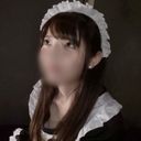 【素人／個撮】21歳黒髪ツインテールの爆美女メイド服JD。柔らか色白美巨乳おっぱい揺らして淫れるハメ撮りセックス。