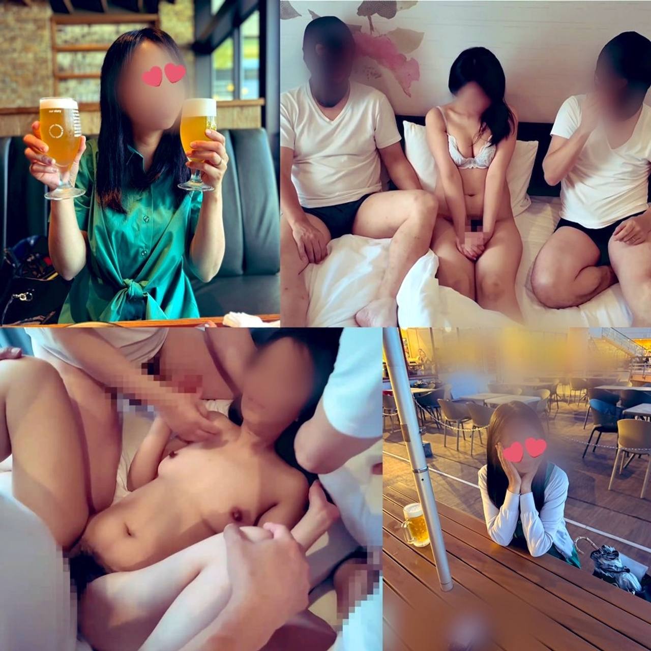 【10個限定‼️＆完全顔出し版】おじ乱入４Pで30回イキ‼️ 「まわ⚪︎れたのに感じてごめんなさい」 gallery photo 3