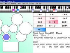 自動演奏MIDIプレーヤー キーボード表示つき