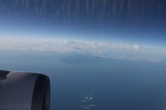 飛行機からみた富士山