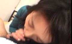 着衣セックスのあとは慌てたようなフェラでお口に発射