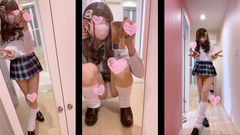 【個人撮影】ギャル学生服コスプレでドキドキのお出かけでいっちゃった❤️[AG-20]【女装】