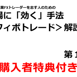 購入者特典付き 本気で専業fx トレーダーを志す のための 相場に 効く 法 フィボトレード 解説書 第１巻