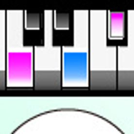 自動演奏MIDIプレーヤー キーボード表示つき