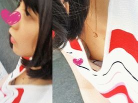 おっぱい狙いました。 バイトさん。乳首丸見え　レビュー特典あり