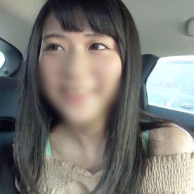 《素人・ハメ撮り》黒髪二重なおっとり*！車内でフェラチオ⇒奥までグリグリ当たる巨根チンポに痙攣しながらトロ顔全開でイキまくり！