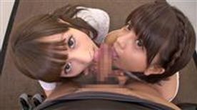 友達同士でエッチなアルバイトに応募してきたカマトト素人*たちにフェラチオをしてもらいました！