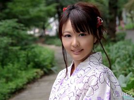 G-AREA「ちなこ」ちゃんは**っぽく大きな瞳に浴衣が良く似合う美乳パイパンフリーター