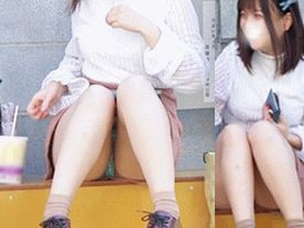 見えてはいけないモノが見えてます　公園パンチラ