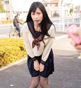 【セーラー服リモバイ】スレンダー美脚の黒スト**に道路でリモバイ装着させたらガクガク崩れ落ちて腰砕けイキした【個撮】