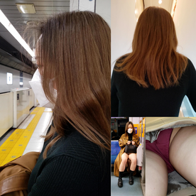 ワインレッドのパンツ キレイ系お*さん 接写パンチラ