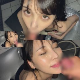 【個撮】めちゃカワのアパレルショップ美女店員さん　エロい顔でおしゃぶり～顔射　【素人フェラ】レビューで高画質版プレゼント