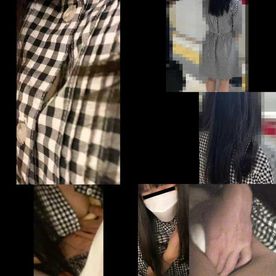 [****/私服D]天然パイパン？気の弱そうなギンガムチェックワンピ*。予想通りやられ放題。