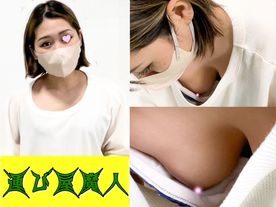 【集荷客胸チラ】美巨乳女子大生の緩んだ胸元から乳首丸見えでした【パンチラ/胸チラ】 FC2-PPV-4334782