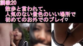 2/25まで1200pt【調教20】散歩と言われて、人気のない景色のいい場所で初めてのお外でのプレイ♡ FC2-PPV-4318768