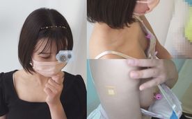 [ワクチン接種]キラキラ系ﾁｬﾝの推定Dカップブラを引っ張りハッキリと乳首を露呈させる事に成功[胸チラ] FC2-PPV-4494505