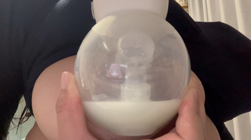 【個人撮影】乳しぼり♡たっぷり濃厚ミルク、たくさん出ました♡【自撮り】