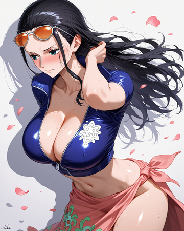 【大人気アニメ】濡れた爆乳お*さん、照れ顔で迫る南国ビーチ【118P】